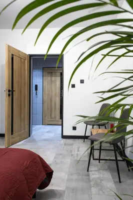 Część wypoczynkowa w obiekcie Apartament Black Loft