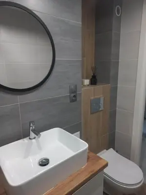 Łazienka w obiekcie Apartament w centrum Raciborza