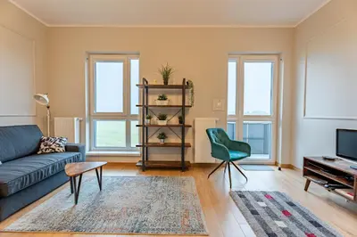 Telewizja i/lub zestaw kina domowego w obiekcie 53m2 Apartament Premium z Widokiem na Góry, Balkon, Zachód Słońca, Parking - Kłodzko - Przyjaciół Ziemi Kłodzkiej, Centrum Kotlina Kłodzka