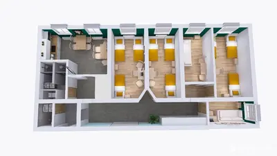 Plan piętra w obiekcie Noclegi Pan Tadeusz