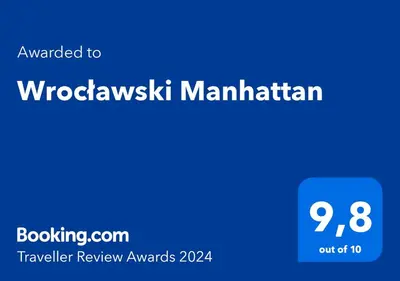 Certyfikat, podpis lub inny dokument wystawiony w obiekcie Wrocławski Manhattan