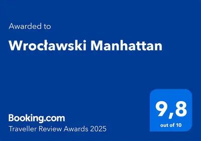 Certyfikat, podpis lub inny dokument wystawiony w obiekcie Wrocławski Manhattan
