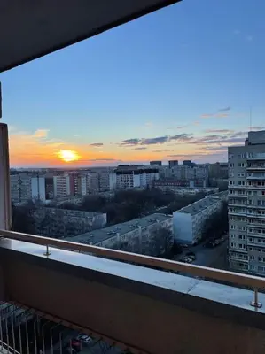 Balkon lub taras w obiekcie Wrocławski Manhattan