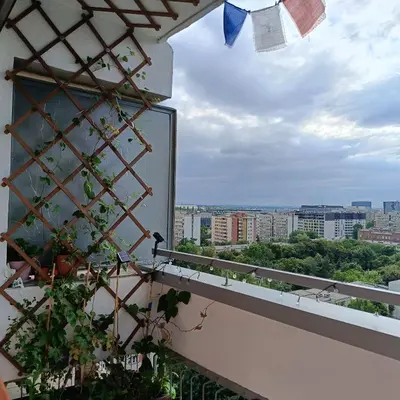 Balkon lub taras w obiekcie Wrocławski Manhattan