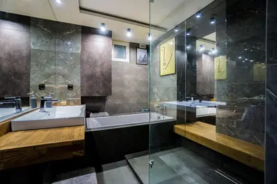 Łazienka w obiekcie Uroczy apartament Wita Stwosza most Kłodzko