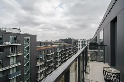 Balkon lub taras w obiekcie RentPlanet - Kępa Mieszczańska