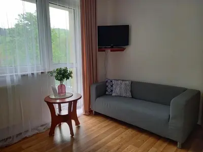 Telewizja i/lub zestaw kina domowego w obiekcie Apartamenty AGAT