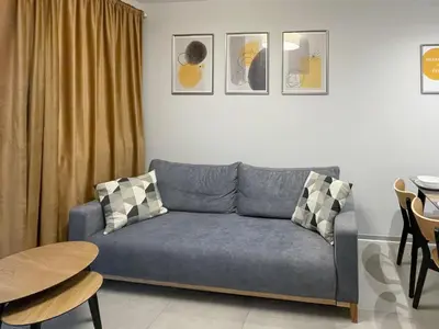 Część wypoczynkowa w obiekcie Apartament Cudovny z własnym ogródkiem i miejscem parkingowym w garażu
