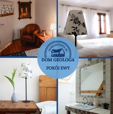 Łóżko lub łóżka w pokoju w obiekcie Dom Geologa