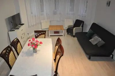 Telewizja i/lub zestaw kina domowego w obiekcie Apartament u Zięby