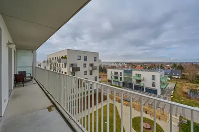 Balkon lub taras w obiekcie Tawryczewskiego Apartments Wrocław by Noclegi Renters