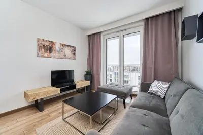 Telewizja i/lub zestaw kina domowego w obiekcie Tawryczewskiego Apartments Wrocław by Noclegi Renters