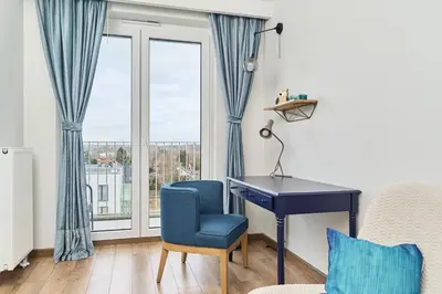 Część wypoczynkowa w obiekcie Tawryczewskiego Apartments Wrocław by Noclegi Renters