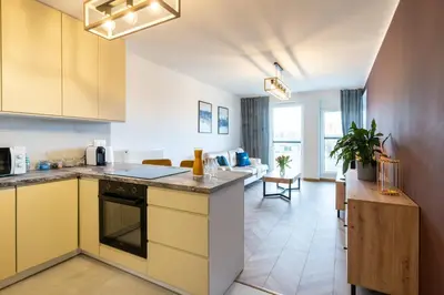 Kuchnia lub aneks kuchenny w obiekcie LOTTE Apartment - parking podziemny, osiedle strzeżone