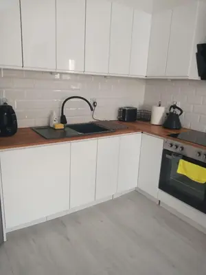 Kuchnia lub aneks kuchenny w obiekcie Apartament w Starym Mlynie Loft Różanka