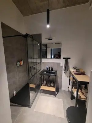 Kuchnia lub aneks kuchenny w obiekcie Apartament w Starym Mlynie Loft Różanka