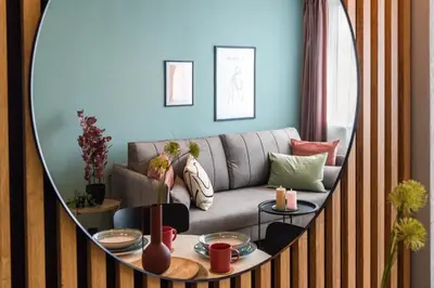 Część wypoczynkowa w obiekcie Kairos Apartments - Szafir - darmowy Parking, ścisłe centrum