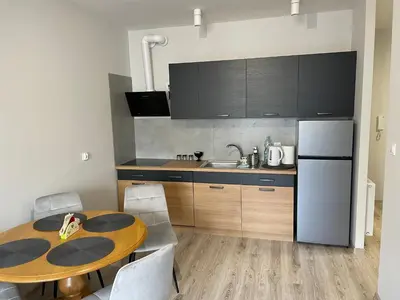 Kuchnia lub aneks kuchenny w obiekcie Apartament Letnia 28