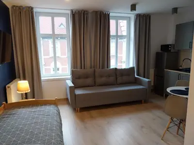Część wypoczynkowa w obiekcie Apartamenty - Studio Gliwice II