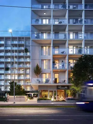 Budynek, w którym mieści się apartament