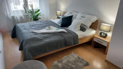 Łóżko lub łóżka w pokoju w obiekcie Apartament Mar&Mel
