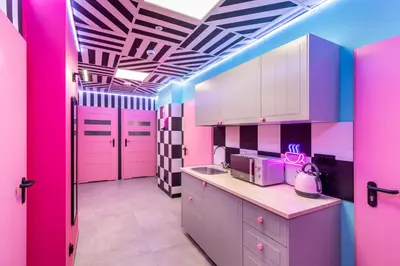 Kuchnia lub aneks kuchenny w obiekcie VICE CITY Hostel