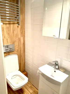 Łazienka w obiekcie Cozy Room in Artistic District 2 Bathrooms Center