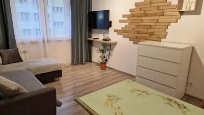 Telewizja i/lub zestaw kina domowego w obiekcie Apartament na Moniuszki