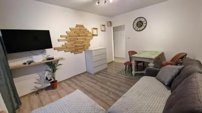 Telewizja i/lub zestaw kina domowego w obiekcie Apartament na Moniuszki