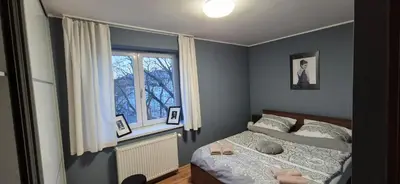Łóżko lub łóżka w pokoju w obiekcie Z widokiem na Dzikowiec