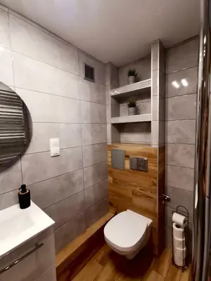 Łazienka w obiekcie Apartament położony u podnóża Gór Bardzkich