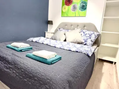 Łóżko lub łóżka w pokoju w obiekcie Apartament Winston