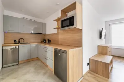 Kuchnia lub aneks kuchenny w obiekcie Apartament Centrum B
