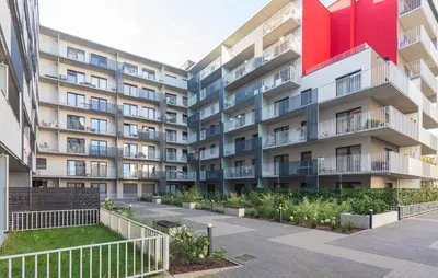 Budynek, w którym mieści się apartament