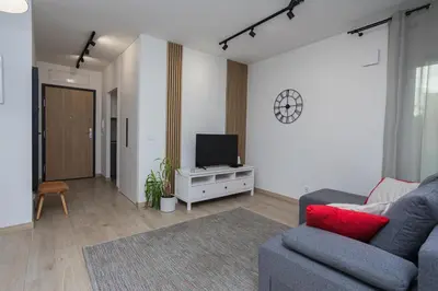 Telewizja i/lub zestaw kina domowego w obiekcie Komfort w Centrum Parking