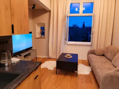 Telewizja i/lub zestaw kina domowego w obiekcie Justinrent 1