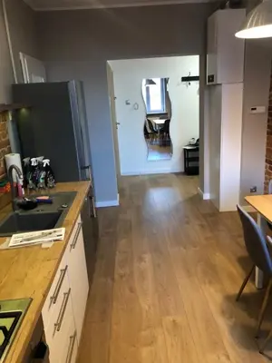 Kuchnia lub aneks kuchenny w obiekcie Apartament BROWARNY
