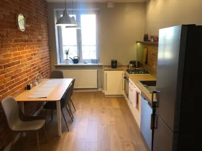 Kuchnia lub aneks kuchenny w obiekcie Apartament BROWARNY