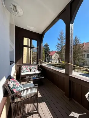 Część wypoczynkowa w obiekcie Apartament Nad Galerią blisko centrum Kudowy