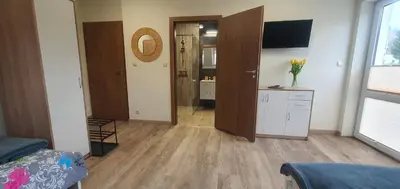 Telewizja i/lub zestaw kina domowego w obiekcie Zajazd Stronie