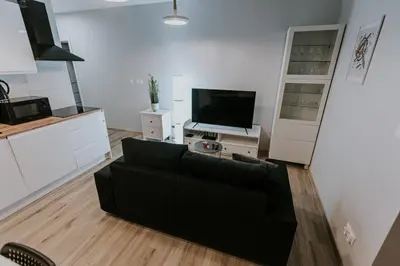 Telewizja i/lub zestaw kina domowego w obiekcie Zapomniany Zdrój