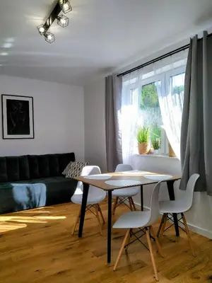 Część wypoczynkowa w obiekcie nowy Klimatyczny apartament z balkonem - Willa Sowia