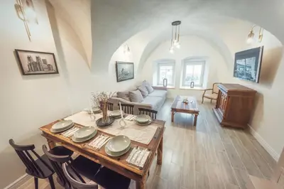 Część wypoczynkowa w obiekcie Loft w kamienicy