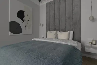 Łóżko lub łóżka w pokoju w obiekcie APARTIO ROOMS Gliwice