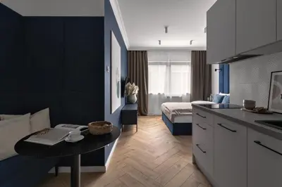 Łóżko lub łóżka w pokoju w obiekcie APARTIO ROOMS Gliwice