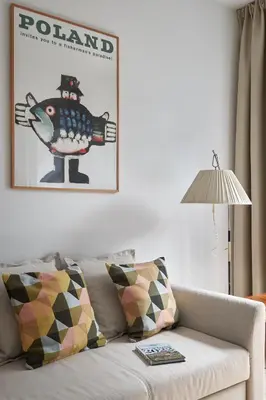 Część wypoczynkowa w obiekcie Apartament Mały PRL - Młyn Maria - Art Apartments