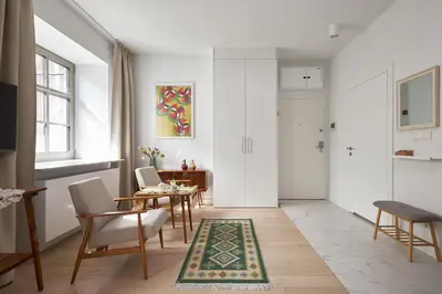 Część wypoczynkowa w obiekcie Apartament Mały PRL - Młyn Maria - Art Apartments