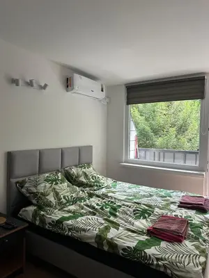 Łóżko lub łóżka w pokoju w obiekcie Apartament 221 przy Niedźwiadku