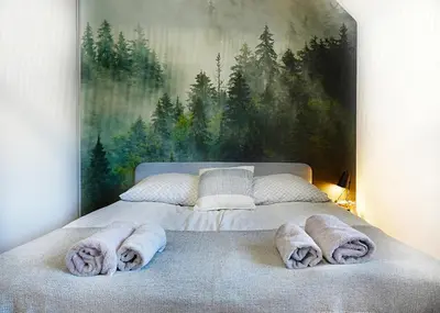 Łóżko lub łóżka w pokoju w obiekcie Apartament na Wzgórzu
