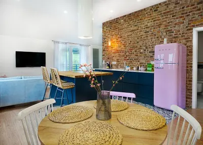 Kuchnia lub aneks kuchenny w obiekcie Apartament na Wzgórzu